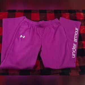 Under Armour Kids Vibrant Purple/fushia Joggers Youth Large